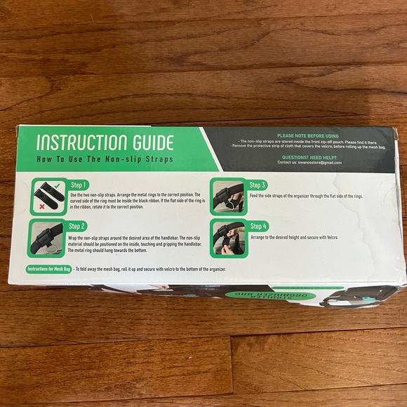 Black Stroller Organizer Bag Insulated Cup Holders Phone Pouch New In Box - Picture 2 of 3